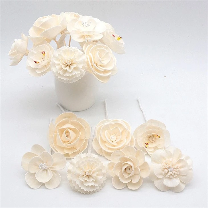ESTICK High Quality Aroma Diffuser Flower Natural Sola Wood Flower